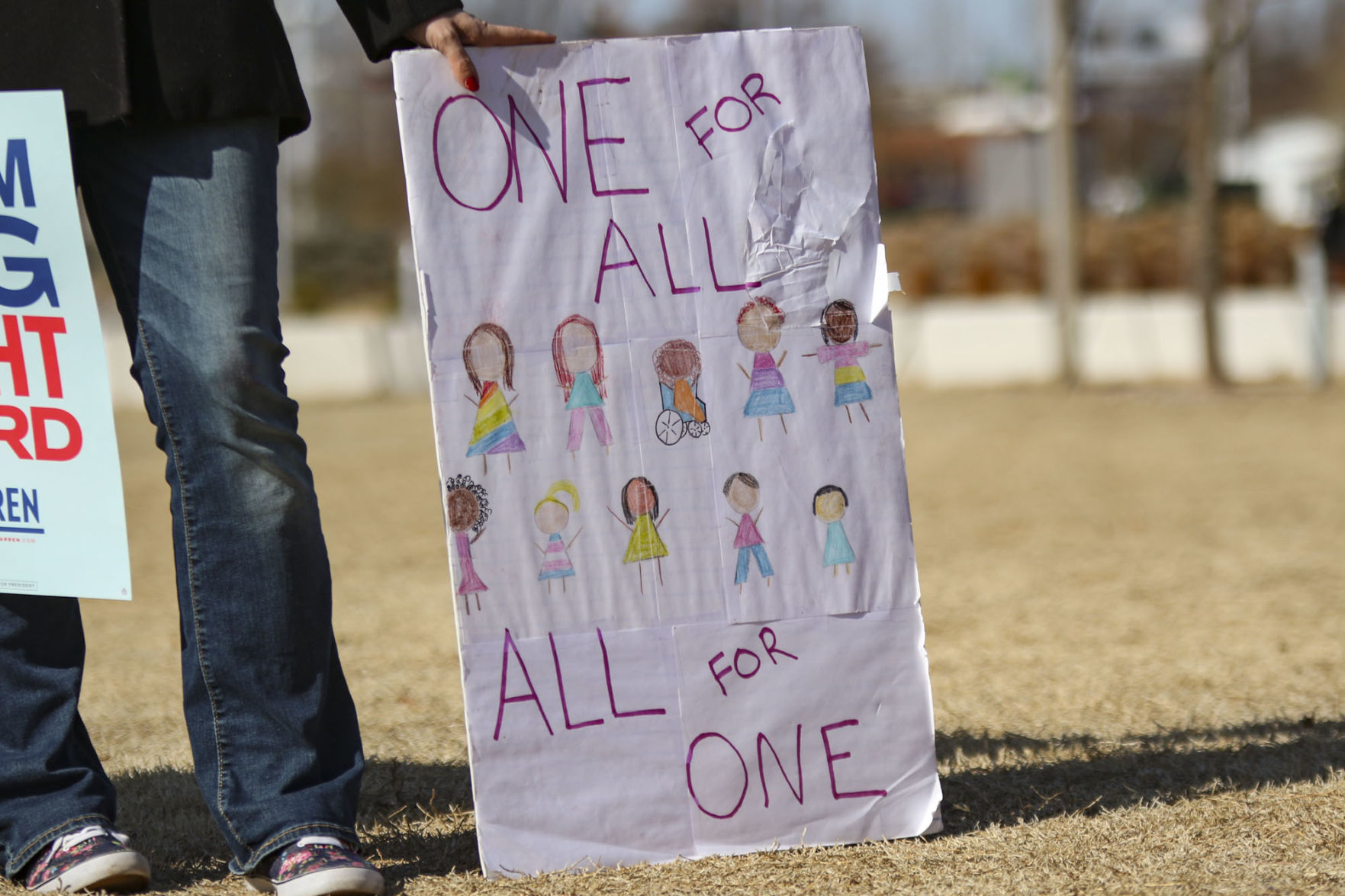 “One for all all for one” sign